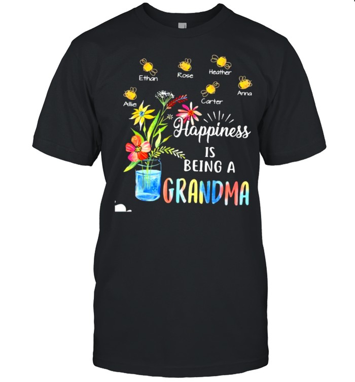 Happiness Is Being A Grandma Plant And firefly  Classic Men's T-shirt