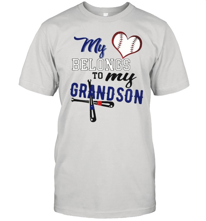 My Belongs To My Grandson Baseball  Classic Men's T-shirt