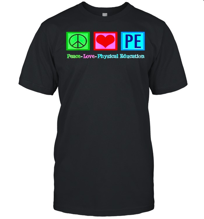 Peace love physical education shirt Classic Men's T-shirt