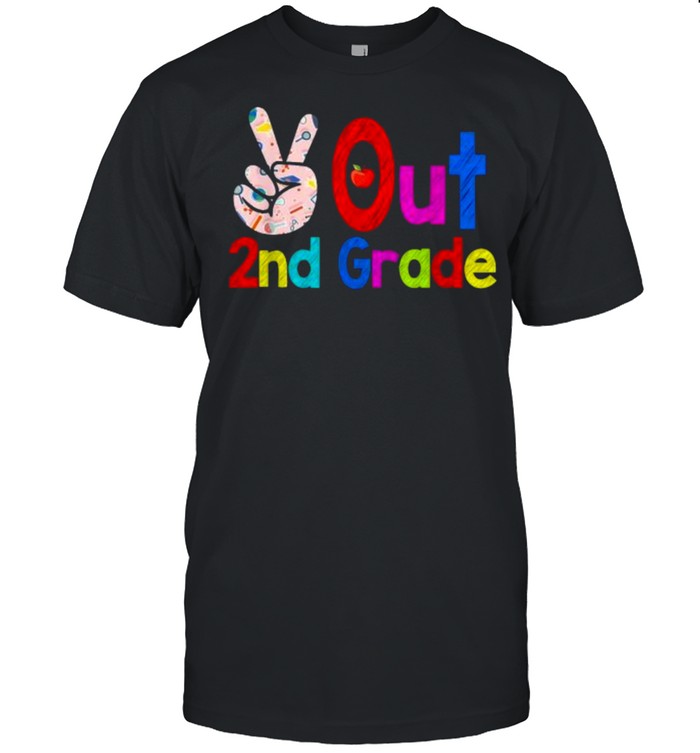 Peace Out 2nd Grade Graduation Class Of 2021  Classic Men's T-shirt
