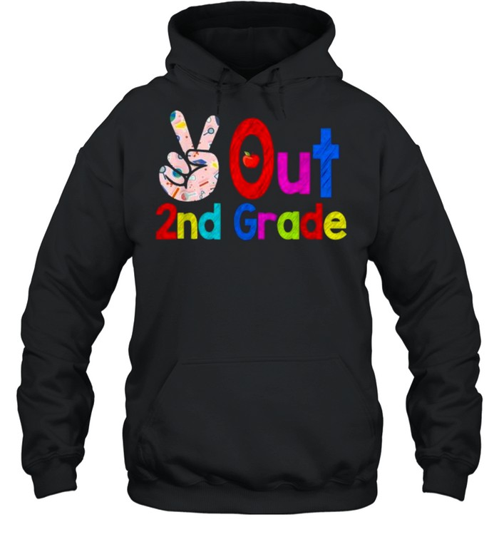 Peace Out 2nd Grade Graduation Class Of 2021  Unisex Hoodie