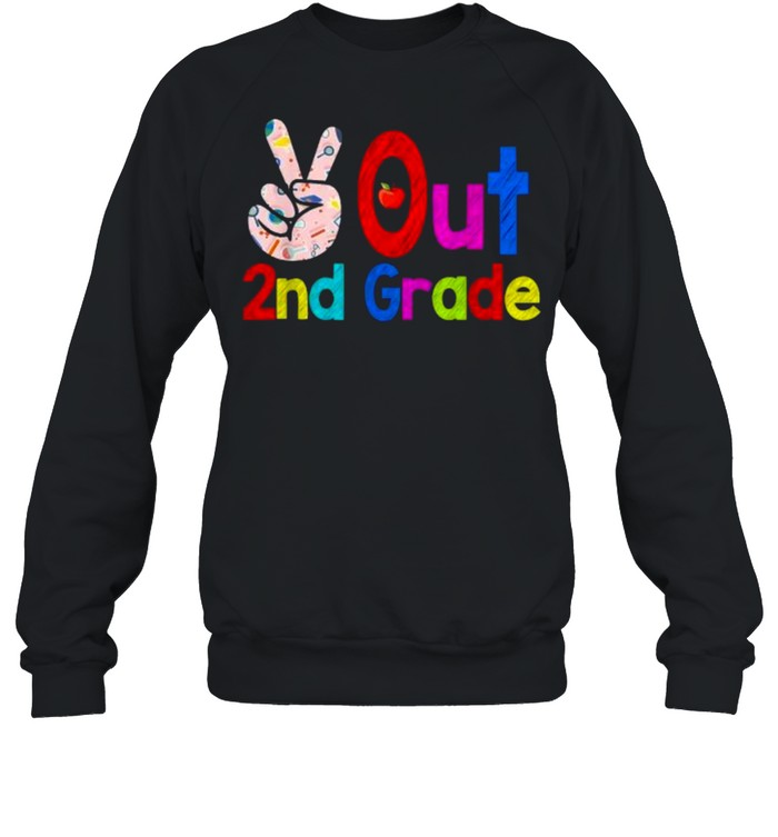 Peace Out 2nd Grade Graduation Class Of 2021  Unisex Sweatshirt