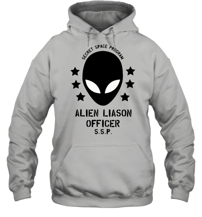 Secret Space Program Alien Head Liaison Officer SSP T-shirt Unisex Hoodie