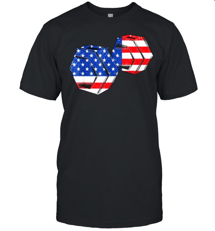 4th Of July Weightlifting Vintage American Flag T- Classic Men's T-shirt