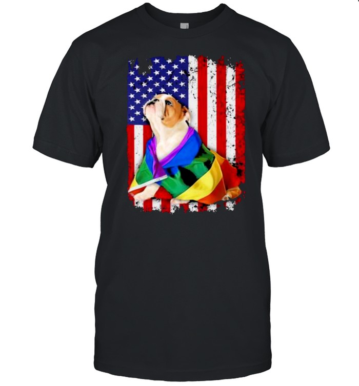 English Bulldog Pride American Flag Shirt