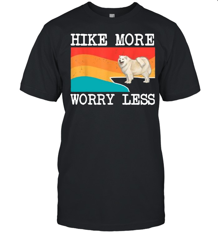 Hike More Worry Less Samoyed Graphic Hiking T-Shirt
