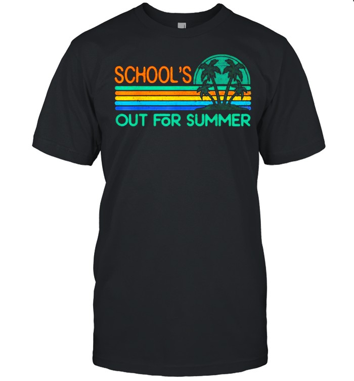 Schools out for summer Teacher Summer vintage sunset T- Classic Men's T-shirt