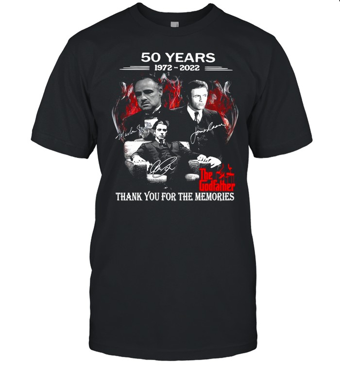 50 Years 1972-2022 The Godfather Signatures Thank You For The Memories T-shirt Classic Men's T-shirt