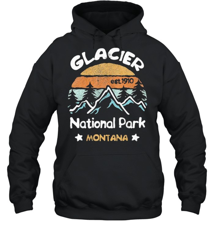 Glacier National Park Montana EST 1910 Vintage  Unisex Hoodie