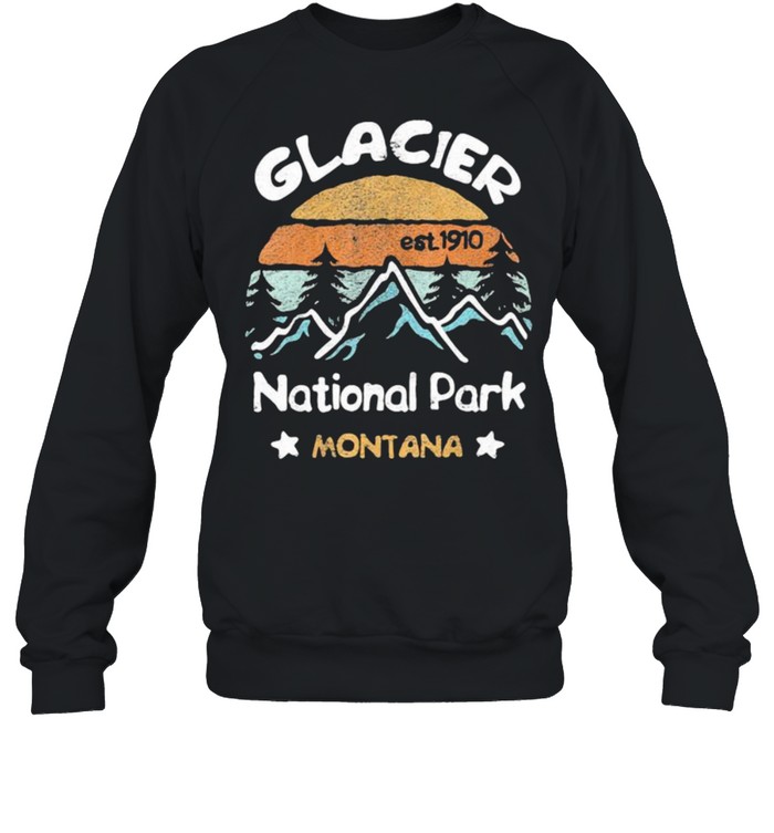Glacier National Park Montana EST 1910 Vintage  Unisex Sweatshirt