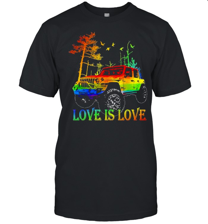 Love IS Love LGBT Jeep  Classic Men's T-shirt