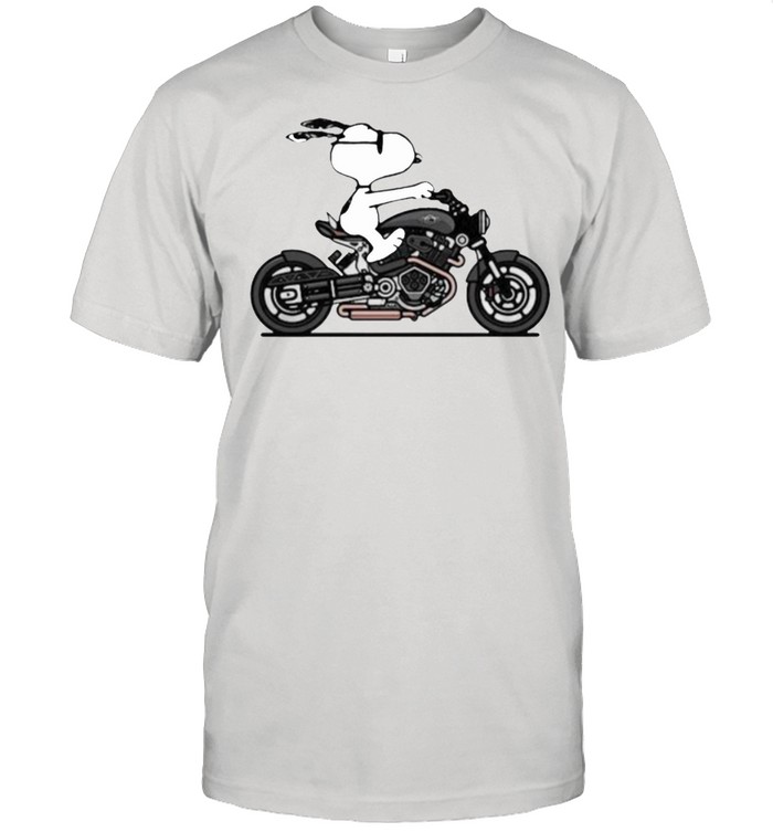 Snoopy running motorcycle shirt Classic Men's T-shirt