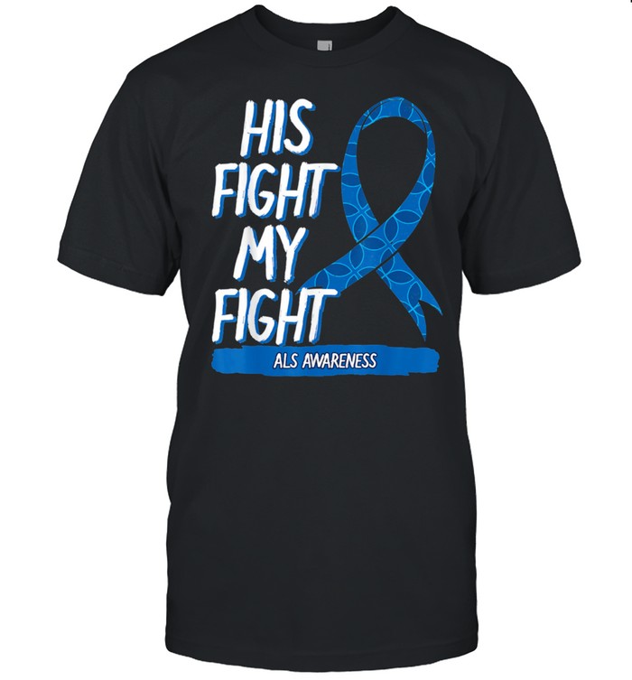 ALS Awareness Ribbon MND Lou Gehrig's Disease Blue Idea shirt