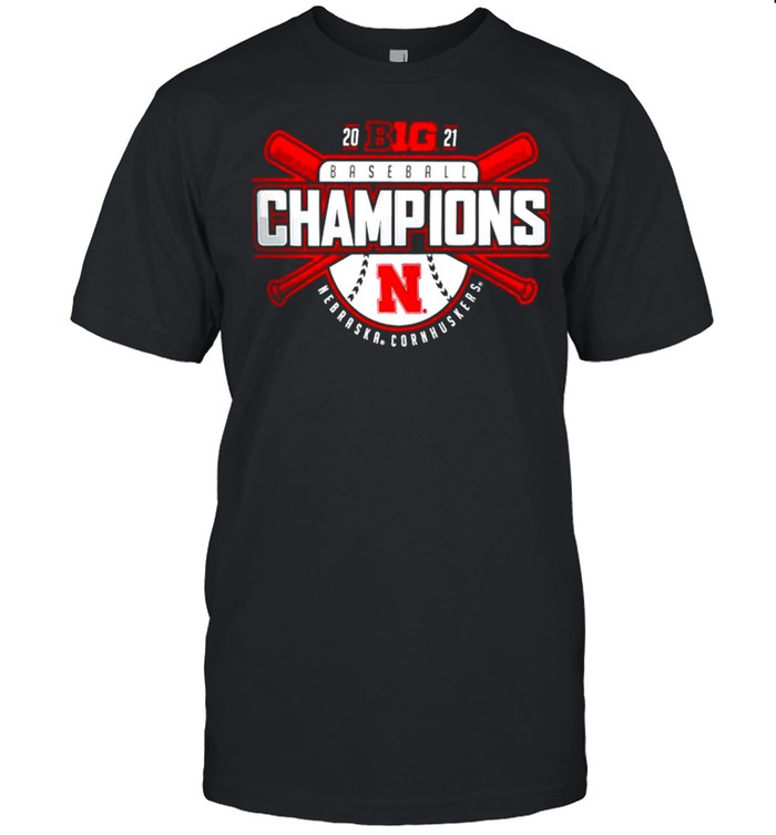 Nebraska Huskers Top of the World 2021 Big Ten Baseball Conference Champions shirt