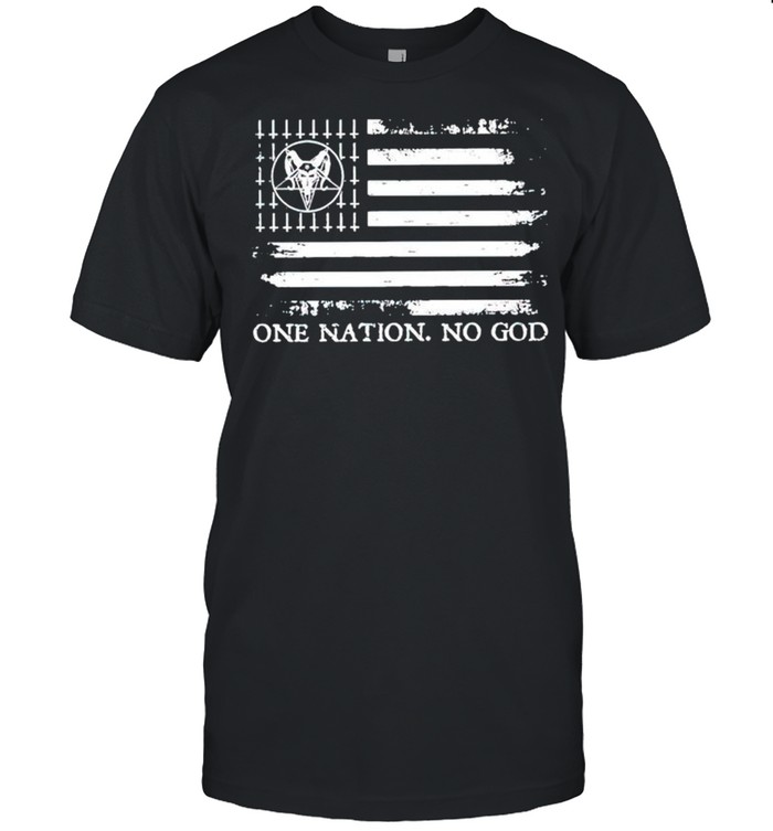 Satan one nation no God American flag shirt