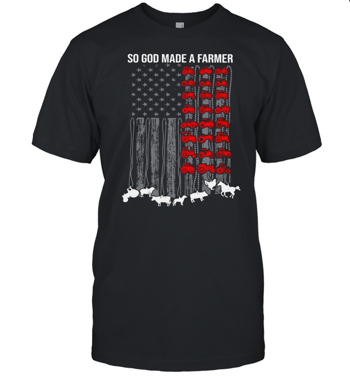 American Flag So God Made A Farmer T-shirt Classic Men's T-shirt