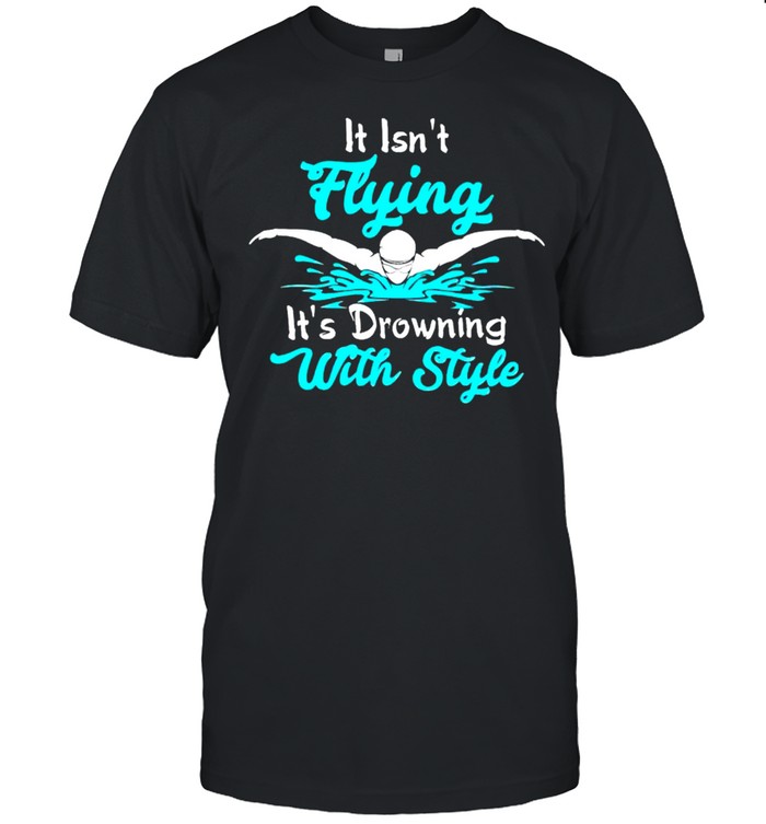 It isnt flying its drawing with style shirt