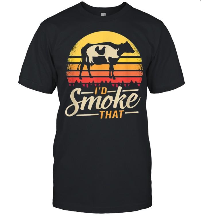 id smoke that Grilling Barbecue BBQ Vintage T-Shirt