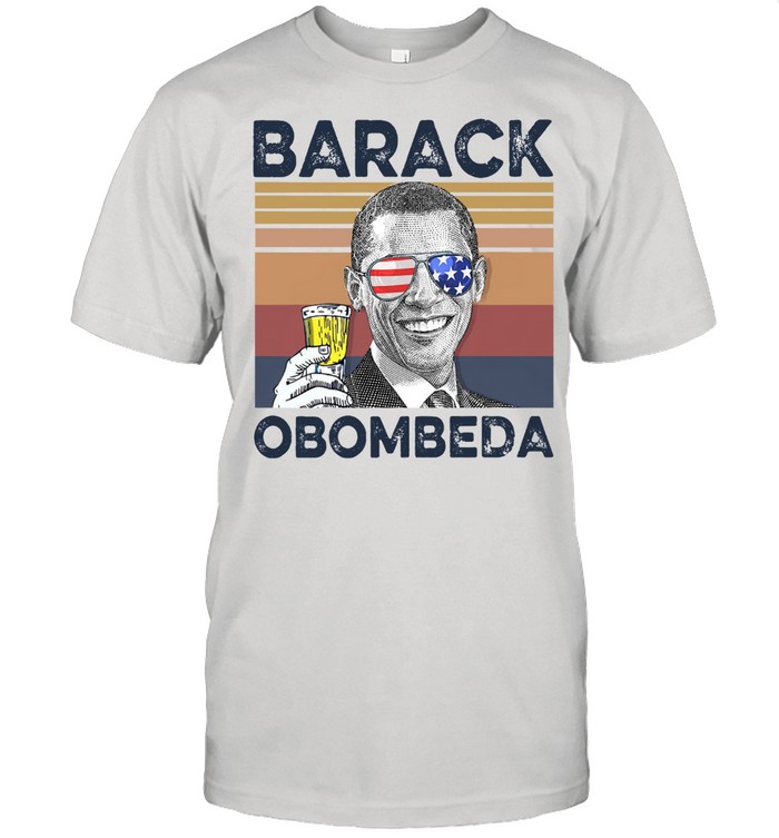 Barack Obombeda Drinking Beer 4th Of July Vintage shirt Classic Men's T-shirt