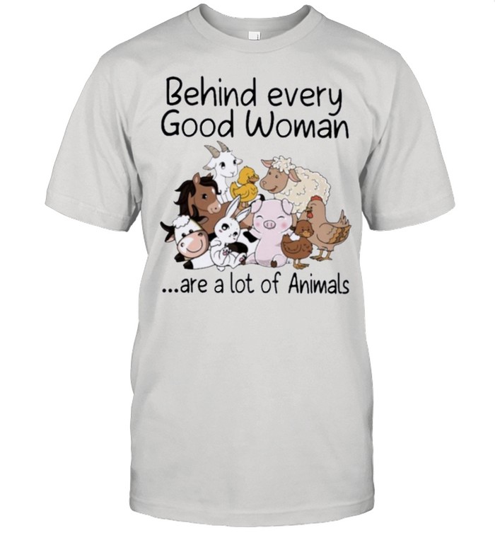 Behind every good woman are a lot of animals shirt Classic Men's T-shirt