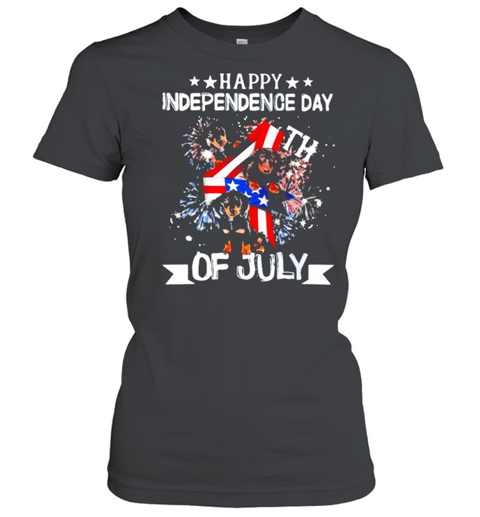 Happy Independence Day Dachshund Special Day Of July  Classic Women's T-shirt
