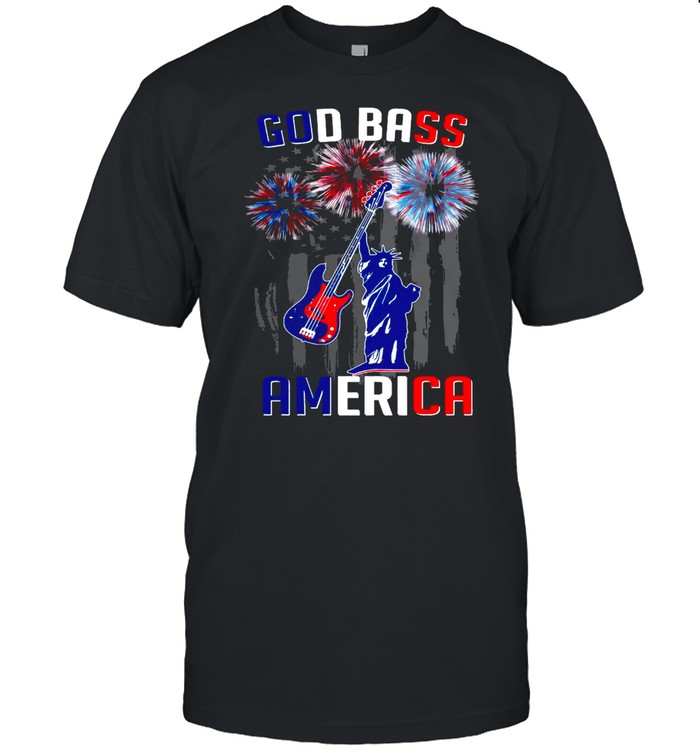 American Flag Liberty Enlightening God Bass America T-shirt Classic Men's T-shirt