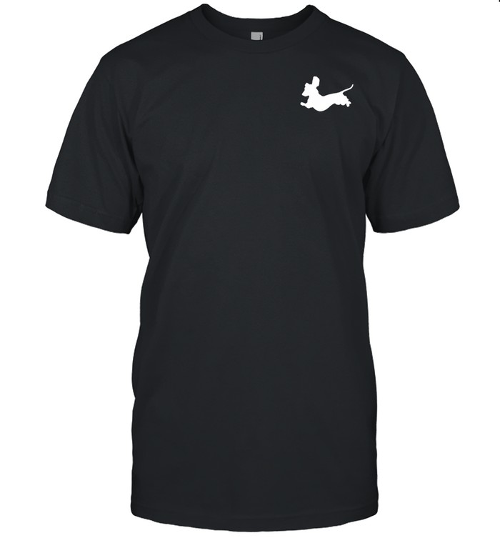 Dachshund dachshund dog silhouette retro shirt Classic Men's T-shirt