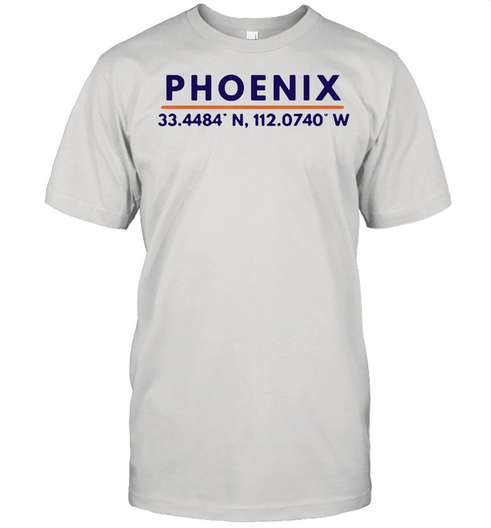 Phoenix AZ Fans Latitude & Longitude Basketball T-Shirt