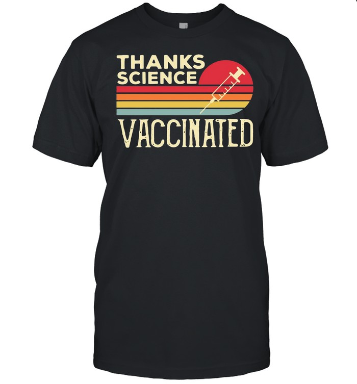 Thanks Science Vaccinated Vintage Retro T-shirt Classic Men's T-shirt