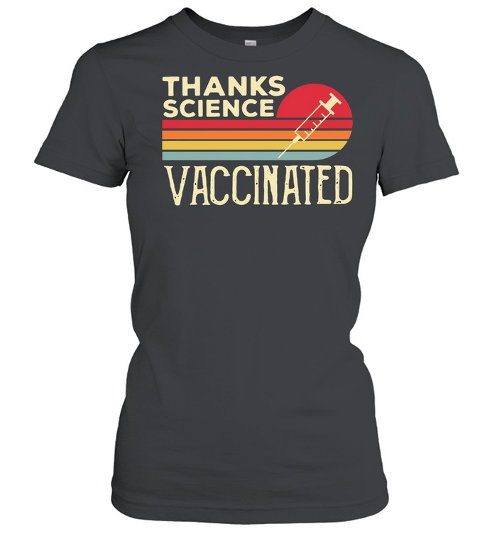 Thanks Science Vaccinated Vintage Retro T-shirt Classic Women's T-shirt