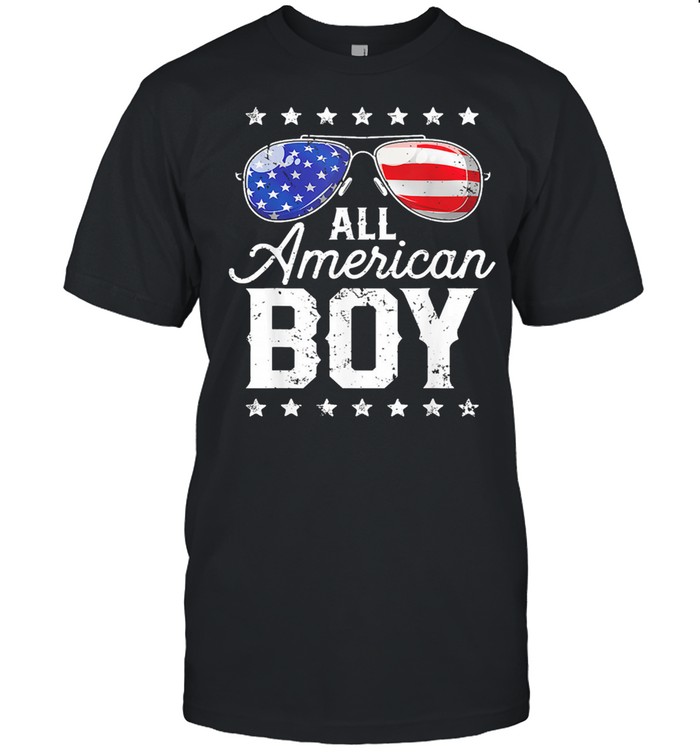 Glasses American Flag All American Boy shirt Classic Men's T-shirt