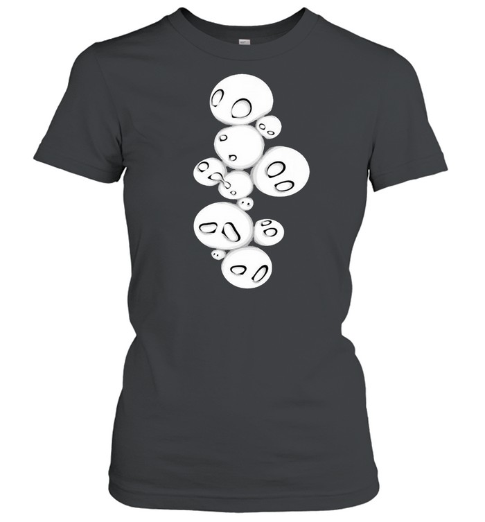 Graphic Unisex Ghost Heads Print T-shirt Classic Women's T-shirt