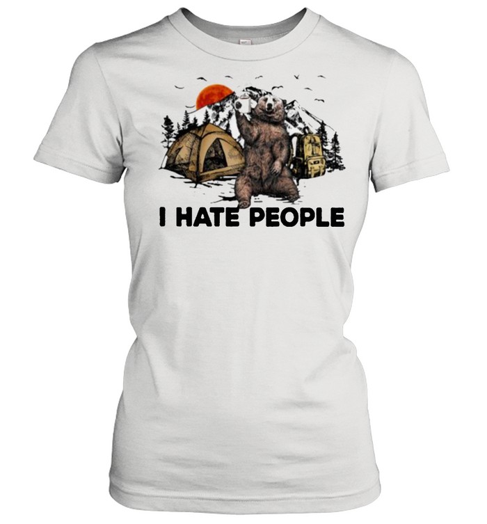 I Hate People Camping Bear Classic Women's T-shirt