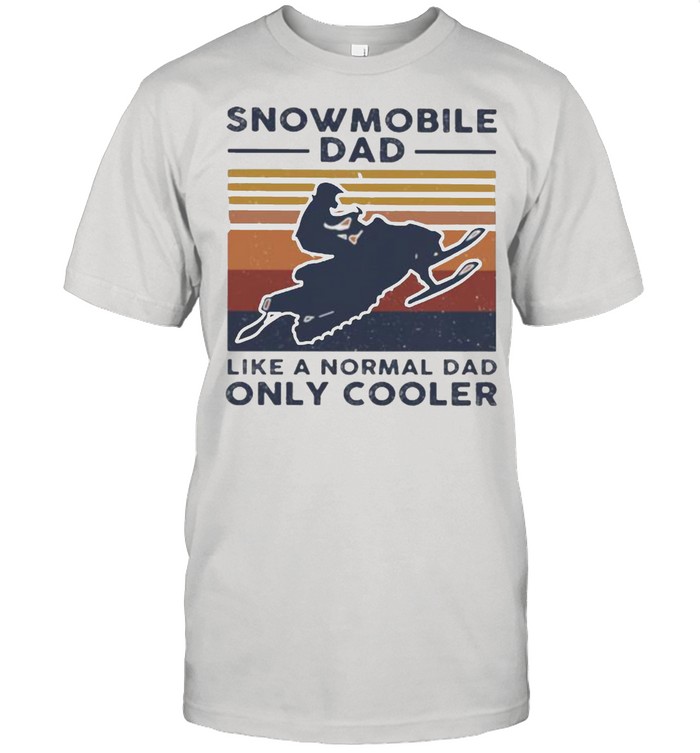 Snowmobile Dad Like A Normal Dad ONly Cooler Vintage  Classic Men's T-shirt