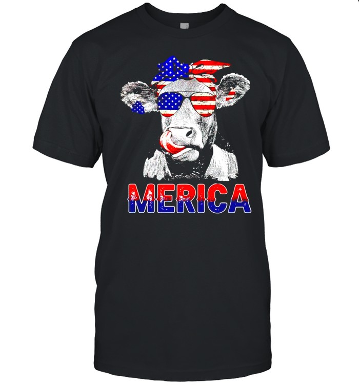 Cow Happy Independence day Merica shirt Classic Men's T-shirt