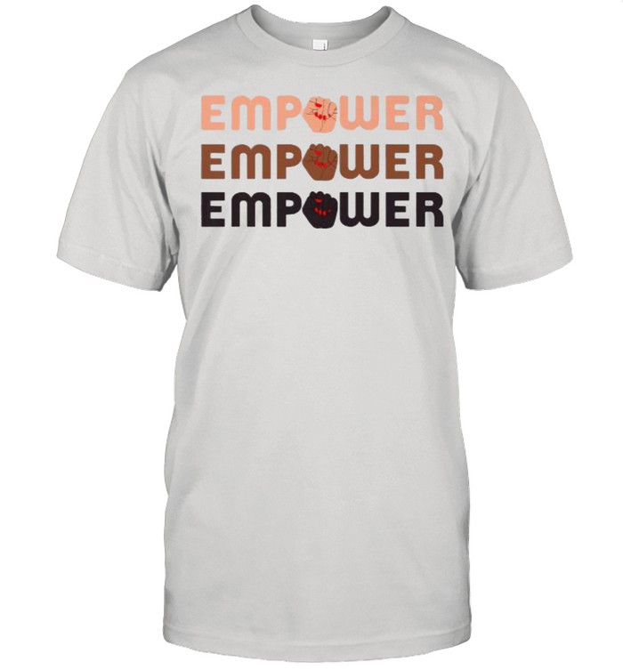 Empower Raised Fist Word Stack T- Classic Men's T-shirt