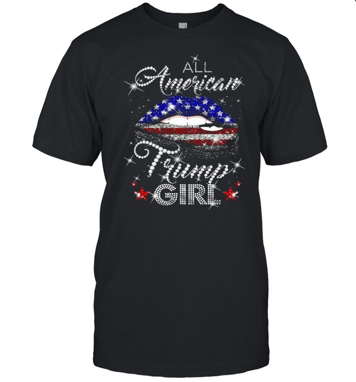 Lip All American Trump Girl USA Flag T-shirt Classic Men's T-shirt