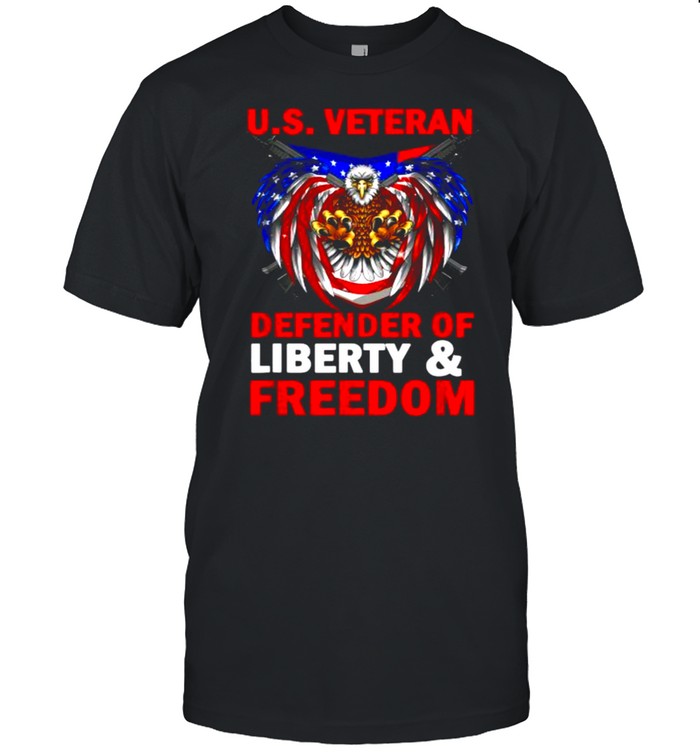 US Veteran Defender Of Liberty And Freedom 4th Of July Eagle T- Classic Men's T-shirt
