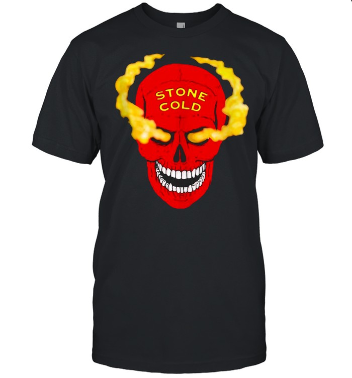Wwe Stone Cold Steve Austin Red Skull Graphic T-shirt