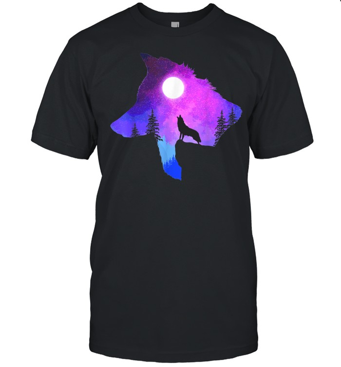 Howling Wolf Spirit Animal Moon Indigenous Native shirt Classic Men's T-shirt