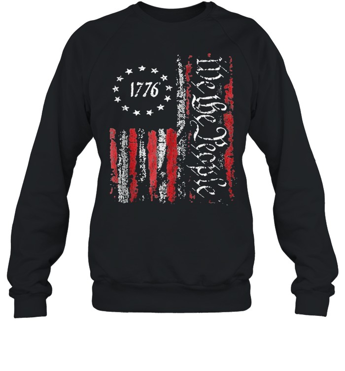 Vintage old American flag patriotic 1776 we the people shirt Unisex Sweatshirt