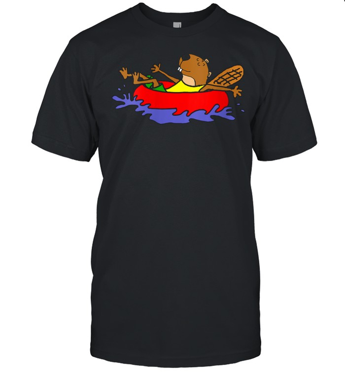Smileteeshob Beaver Tubing in Inner Tube Cartoon shirt