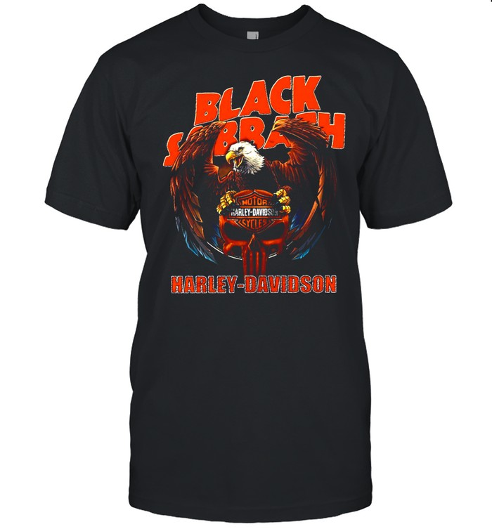 Black Sabbath Motor Harley Davidson Cycles Skull Men shirt Classic Men's T-shirt