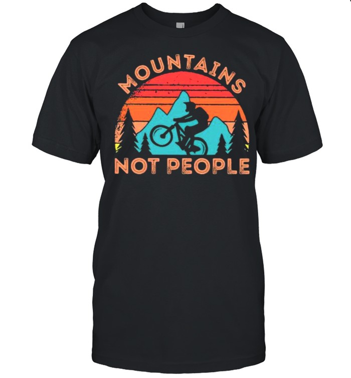 Mountains Not People Mountain Biking Vintage  Classic Men's T-shirt