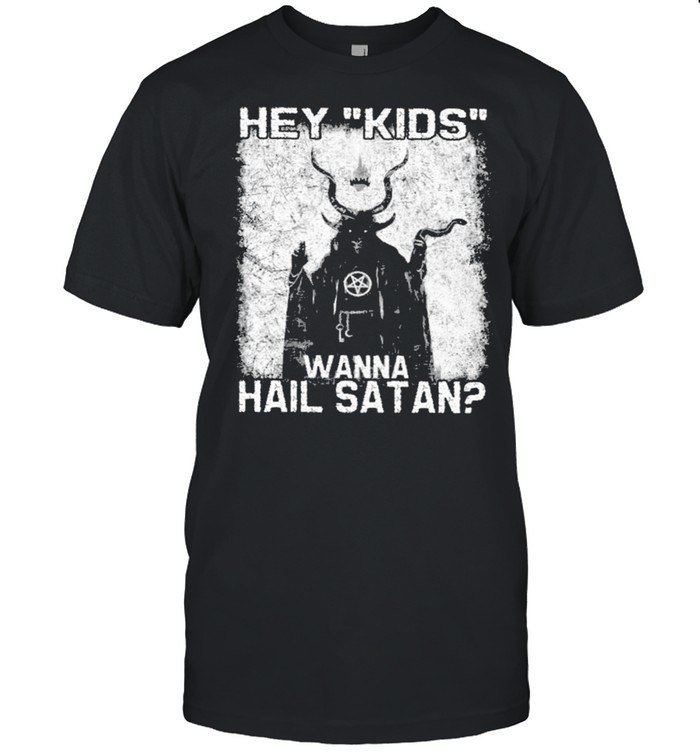 Hey kids wanna hail satan shirt Classic Men's T-shirt