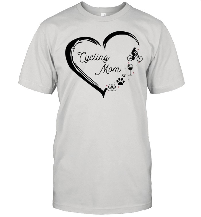 Love Cycling Mom Wine Dog Flip FLop Shirt