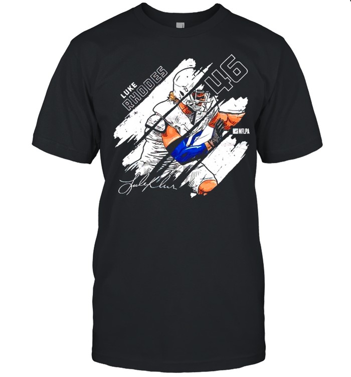 Indianapolis Football 46 Luke Rhodes Stripes signature shirt Classic Men's T-shirt