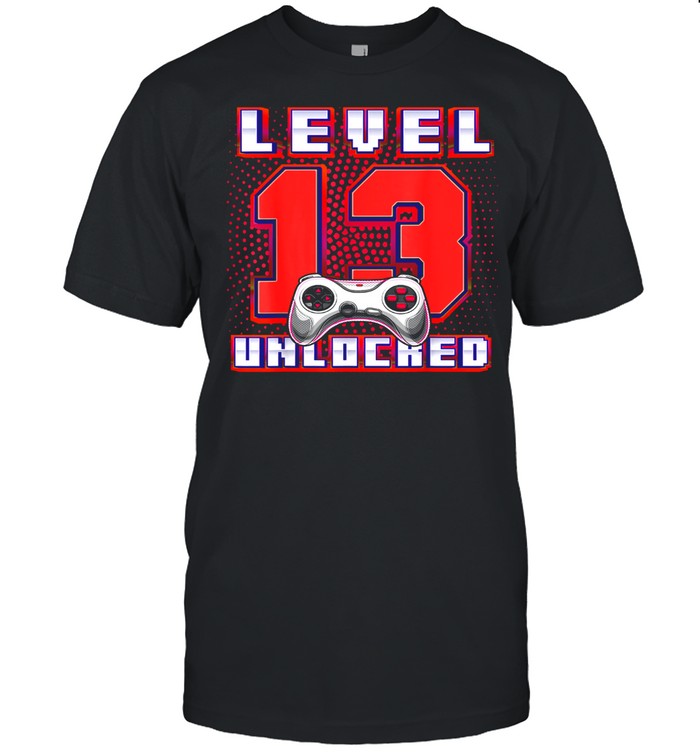 Level 13 Unlocked Video Game 13th Birthday Gamer Boys shirt Classic Men's T-shirt