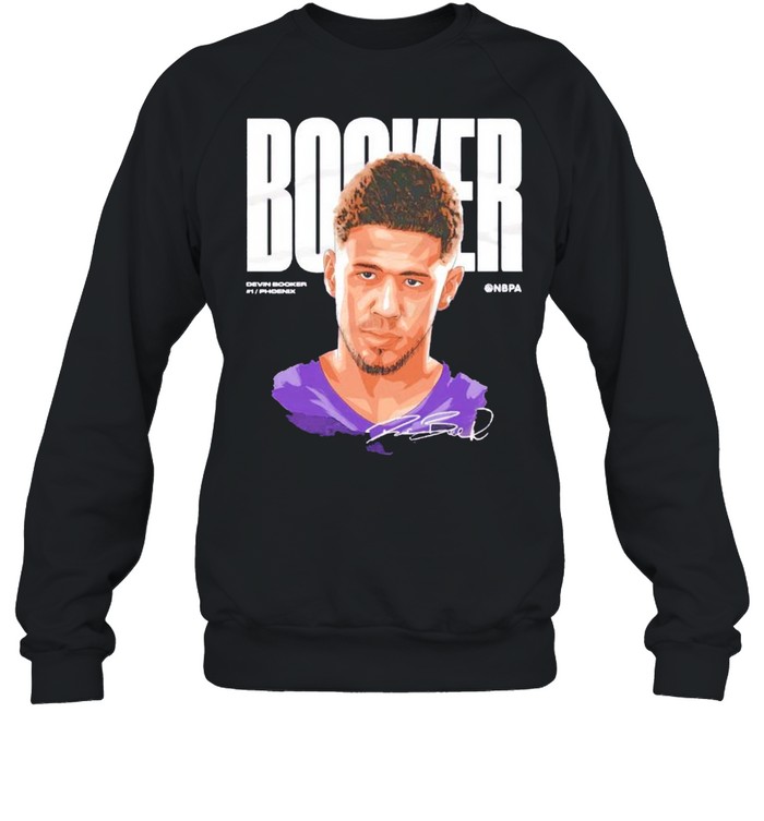 Phoenix Basketball Devin Booker Game Face signature shirt Unisex Sweatshirt