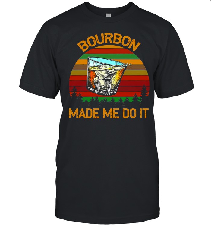 Bourbon Made Me Do It Vintage T-shirt Classic Men's T-shirt